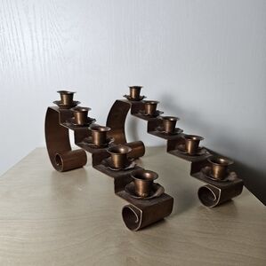Vintage Drumgold  Copper Staircase Candleholders